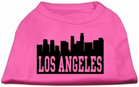 Лос Анџелес Skyline Scrprint Bog Chirts Bright Pink Med