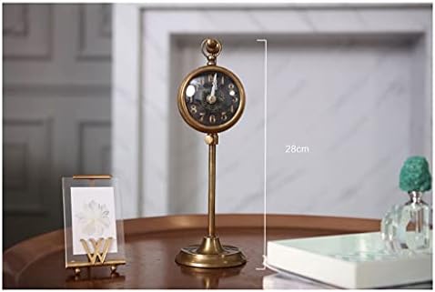 Uxzdx часовник за дневна соба и гледање украси метални обложени големи десктоп европски часовник