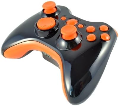 Црно Домување / Школка За Xbox 360 Безжичен Контролер Со Портокалови Копчиња