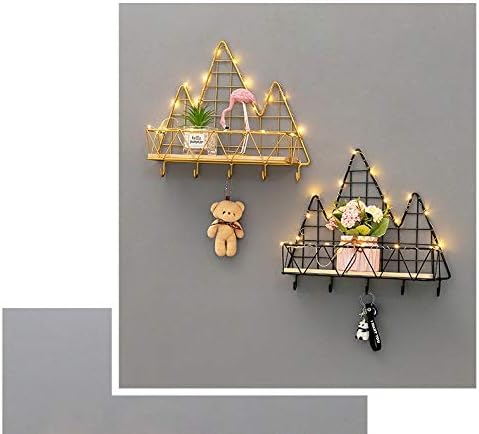 Wallидни уметности креативни железни wallидови држачи кујнски полица Нордиска домашна декорација лавици за закачалки за куки куки за