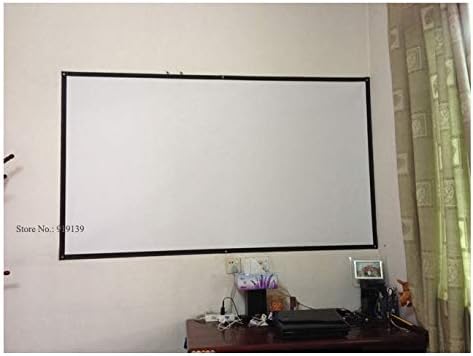Екран за проекција на ткаенина ZLXDP 100 инчи 16: 9 сооднос за мануелни екрани на проекторот за дома 2.2х1,24 метар