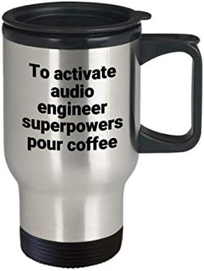 Аудио инженер Клугла за патувања - Смешно саркастично инженерство Суперсила термички изолирани не'рѓосувачки челични кафеави подароци