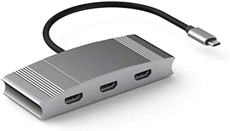 WJESOG USB C до 3 HDMI адаптер, тип Ц Мулти монитор 3 порта, поддршка двојна 4K@60Hz или еден 4K@60Hz и два 4K@30Hz компатибилни
