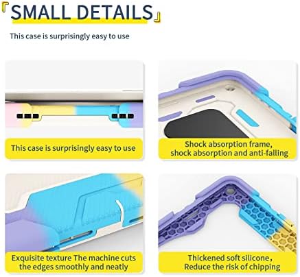 Таблети компјутер случаи Детска кутија компатибилна со Samsung Galaxy Tab A8 10.5 x200 / x205,360 ° ротаторна рачка за рачката,