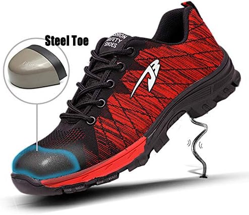 Безбедносни чевли за чевли со челични пети за мажи и жени лесни индустриски и градежни чевли