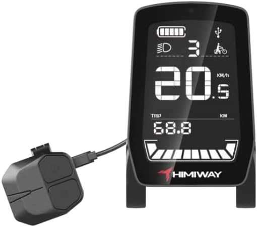 Himiwaye EBIKE LCD Дисплеј, Паметен Електричен Велосипед Дисплеј Со Водоотпорен Конектор, Мерач На Дисплеј На Електричен Скутер За Зебра/Зебра