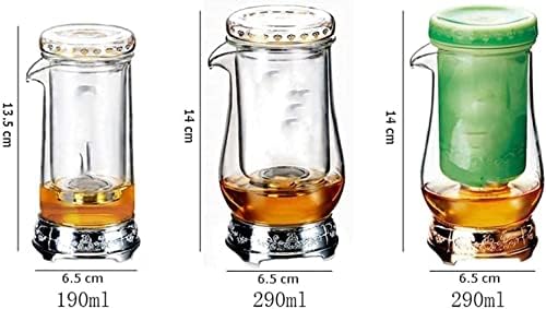 Билен чај чајник Чајник Чајник Чајник Црн Чај Стакло Згуснувач Филтер Отпорен На Топлина Бинаурален Чај Куќа Чај Чаша Кунг Фу Чај Чаша, Стакло