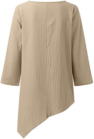 Постелни кошули за жени, печатење со шема 3/4 ракав o Мода за модна постелнина маица со преголеми маици за жени