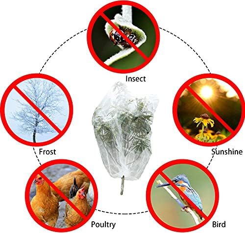 Алпурпл 2 парчиња инсекти за мрежни мрежи за мрежи со мрежи со влечење-3,2 x 4,9 метри градинарски грешки, растение за растително дрво за