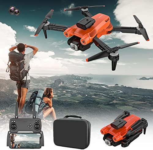 Drone Moresec со 1080p HD камера, двоен удар со дрон со 1080p HD FPV камера со воздушен беспилотен играчки со летање, подароци за далечински