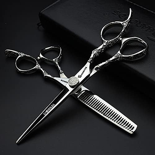 Sharonds 6-инчни професионални фризерски ножици, персонализирана шема на роза, специјални алатки за фризери, поставени ножици од не'рѓосувачки