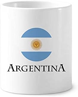 Аргентински фудбалски фудбал јужноамериканско знаме за пенкало за четки за заби, кригла, чаша за моливчиња за молив