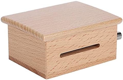 Hmggdd рачно искривена дрвена музичка кутија DIY музичка кутија Делови за подароци со празно 7 парчиња празна хартиена лента и роденденски