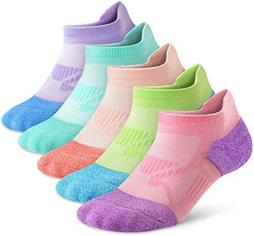 Copенски чорапи за глуждот, атлетски атлетски трчање со ниско сечење компресија, без прикажани перничиња чорапи 5-парчиња
