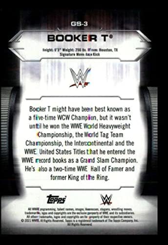 2021 Топс WWE Неспорен гренд Слем шампион GS-3 Burker T Wrestling Trading Card