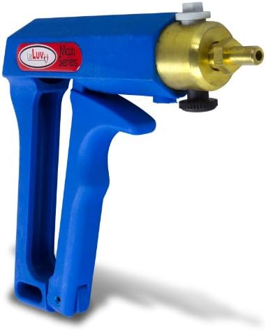 LeLuv Maxi Blue Vibrating Penis Pun Pump Пакет со врвен силиконски црево од 12 инчи x 2,50 инчи цилиндер