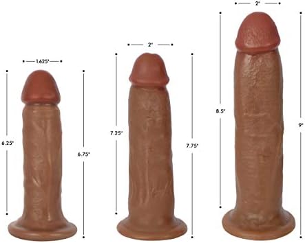 Jock Dark Bareskin Dildo - 9 инчи