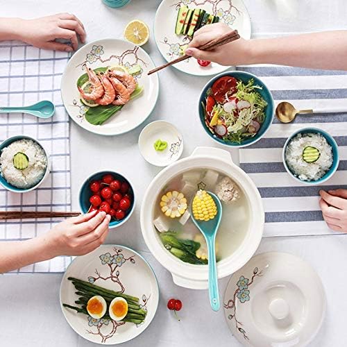Плочи Razzum 28-парчиња кујнски садови поставени домаќинства керамички чинија за вечера поставуваат креативни плочи за јадење со чанти за вечера, сервис за 6 чинии за в