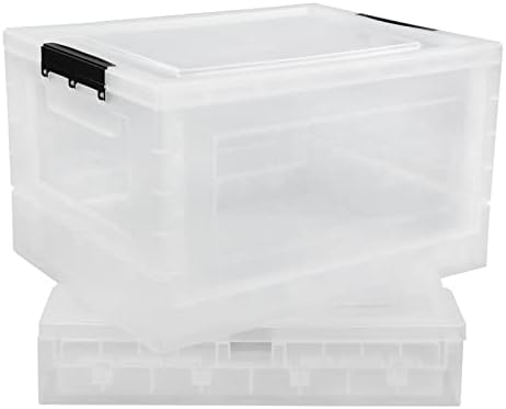 Кидреам Склопувачки Кутии За Складирање, Пластична Корпа За Складирање На Преклопување Од 2, 30 Литри