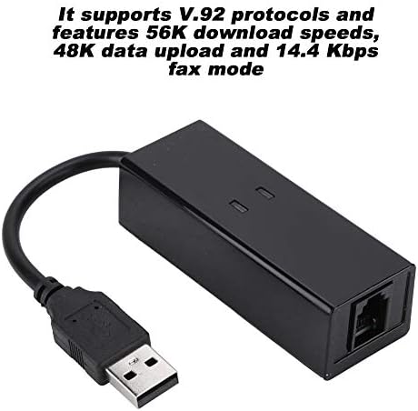 OUMIJ USB 56k Надворешен Модем За Податоци За Гласовен Факс За Бирање Погоден За Win7 Win8 Win10 XP Поддржува V. 92 протоколи