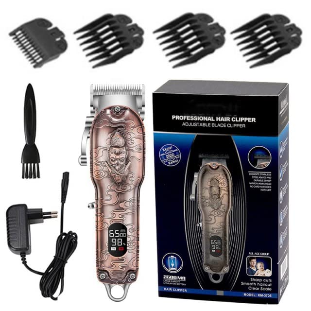 Професионални Машинки За Коса За Мажи, Професионален целосен метален тример за коса бербер електричен машинка за коса за мажи фризура