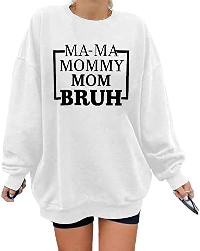Хебе мама преголема џемпер за жени мама мама мама бру маица мама мама обични пулвер врвови блузи