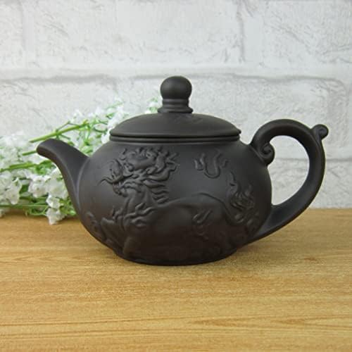 UXZDX автентично jixing 380ml чајник -чајник кунг фу чај сет кинески змеј и коњски виолетова глина рачно изработена церемонија