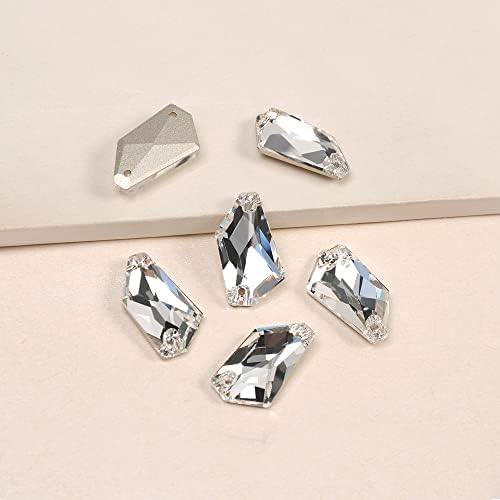 13x23mm де-уметност кристално чиста шива на rhinestones Flatback Crystal стаклени камења облека накит за шиење на ригини за облека