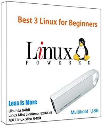EZITSOL Linux Mint USB 20.3 64bit &засилувач; 19.3 32bit, Ubuntu 20.04, MX Linux 21 | 4IN1 Бутабилен LINUX USB Диск | Најдобро За Почетници