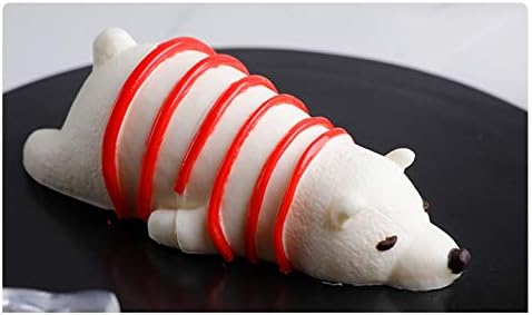 Нова 3Д за спиење Поларна мечка силиконска торта со мувла за сладолед за сладолед рачно изработен сапун свеќа за правење мувла од