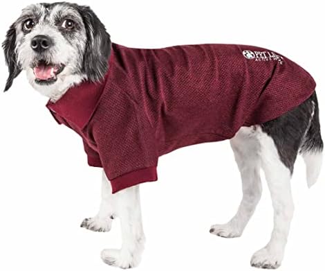 Pet Life Life ® Активна „Fle-Flexed“ фитнес и јога миленичиња маица кучиња Поло-кошула за дишење кучиња со 4-насочен опсег, рефлексија