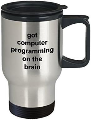 Компјутерски програмер за кафе за кафе за патувања со подароци Програмирање на компјутерски наставници за мажи