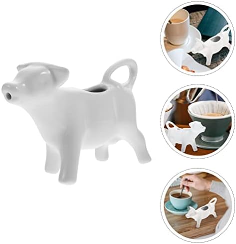 Jardwe Мал терариум 2 парчиња чаша чаша керамички крем со рачка, чаши за крем за кревети од крава мини крема за крем за крем за кафе/производител на чај/чај