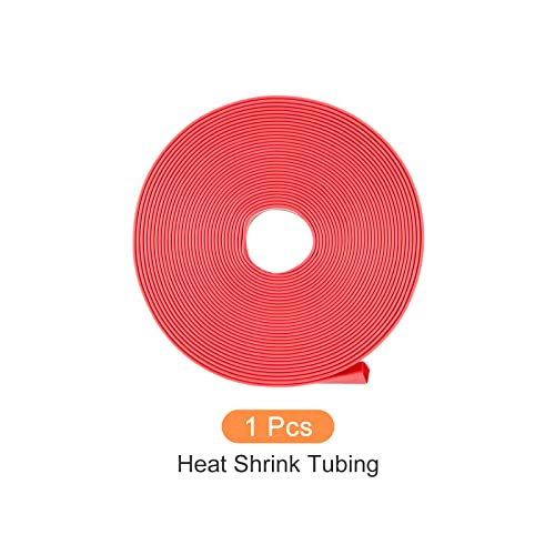 Цевче за намалување на топлината на топлина 2: 1 кабелска цевка за ракави, [за заштита на електрична изолација] - 14мм DIA/16ft/црвена боја
