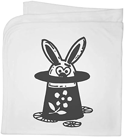 Azeeda 'зајак во магична капа' памучно бебе ќебе/шал
