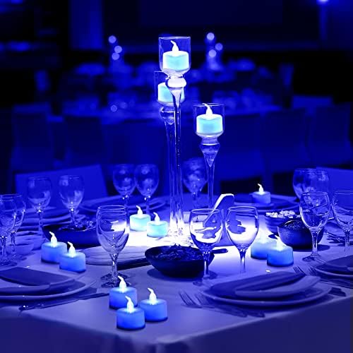 120 Парчиња Чајни Светла Свеќи Свеќи Без Пламен Свеќи ТРЕПЕРЕЊЕ ПРЕДВОДЕНИ СВЕЌИ Батерија Управувана Светлина Пламена Свеќа За Романтична