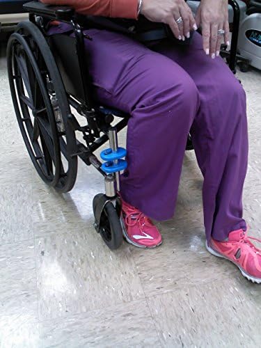 Предност за рехабилитација предност на теле - капаци за заграда за одмор на нозе за инвалидска количка, сина боја