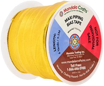 Мандала занаети Макси цевки со кабел за венчавки - 1/2 инчи макси -цевководи за пристрасност за шиење - кабел за усни од дворот