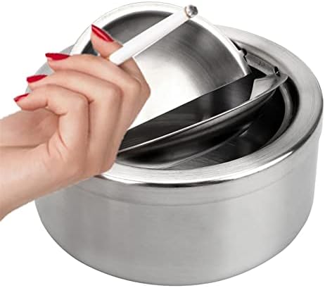 Whaton Whisproof Ashtray Не'рѓосувачки челик со капакот на декоративниот пепелник