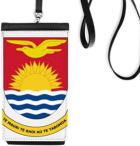 Национален амблем на Кирибати Океанија Телефонски чанта за чанти што висат мобилна торбичка со црн џеб