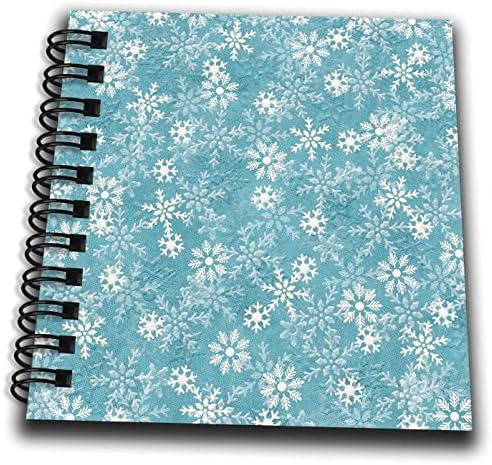 3drose Божиќна шема снежни врнежи и снегулки од бела и сина боја. - цртање книги