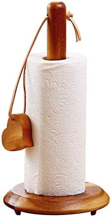 Држач за ролна во кутија за ткиво, држач за слободно хартиена крпа, држач за хартија за хартија, дрвен, 17 32 см за бања