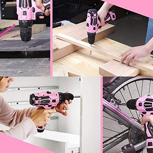 WORKPRO Pink 3.6 V Безжичен Пиштол За Лепак За Топло Топење+Розова 12v Безжична Вежба За Возачот