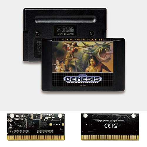 Aditi Golden Axi II - USA Label FlashKit MD Electroless Gold PCB картичка за Sega Genesis Megadrive Video Game Console