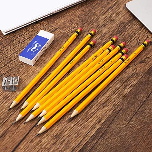 Г-дин Пен- моливи со острилка и бришач, 12 молив, 1 метален острилка за моливи, 1 бришач, моливи и острилка, сет на моливи и острилка, училишни