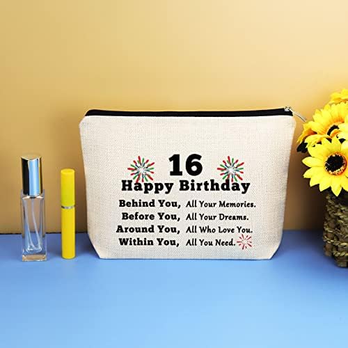 Подароци За 16 ти Роденден За Девојчиња Подароци За Среќен Роденден Торба За Шминка 16 Годишна Роденденска Козметичка Торба Подарок