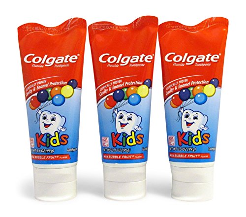 Колгејт Деца 3,5 мл 3-пакет Благ меур овошје со вкус на заби флуорид шуплина и заштита од емајл