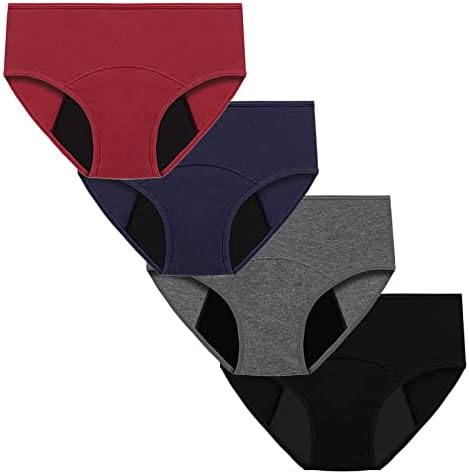 YoungC гаќи за жени плус големина пакет 4 парчиња под -патеки крпеница во боја долна облека женски гаќички секси плус големина