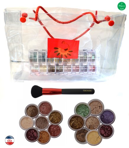 Itay Mineral Cosmetics 2x8 Stack Eye Shadows in Orolinda+Nature Beauty+Suster Brush+чиста торба за подароци