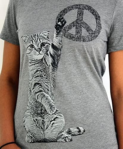 Womenените зависни од шепа, маички за мачка мама - мека удобна обична кошула за loversубители на миленичиња